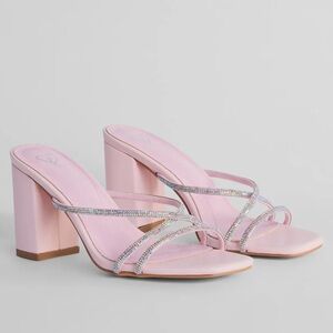 Windsor Pink Strappy Block Heels